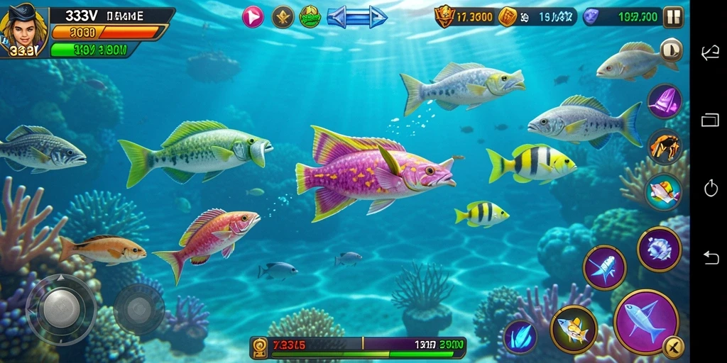 Tampilan gameplay menembak ikan di 333V yang seru dan adiktif.