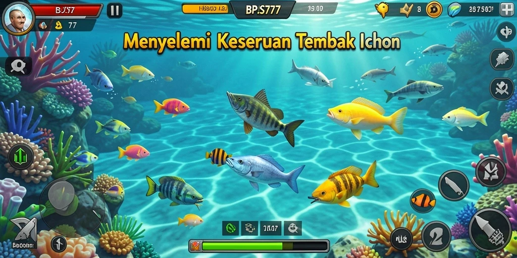 Screenshot gameplay seru dari BPJS777 yang menampilkan aksi Tembak Ikan.