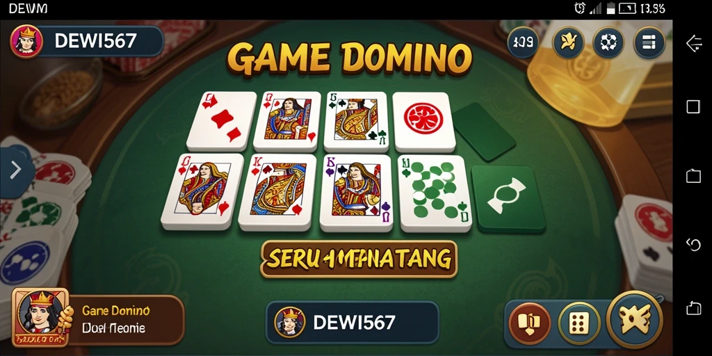Screenshot gameplay DEWI567 menunjukkan serunya permainan Domino.
