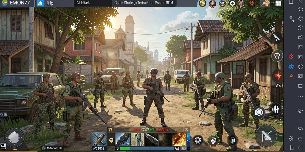 Gameplay seru dan tantangan strategi dalam EMON77.