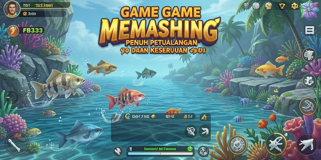 Tampilan gameplay FB333 yang menonjolkan aksi memancing seru.