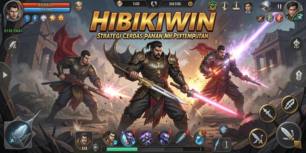 Tampilan gameplay HIBIKIWIN yang penuh strategi dan aksi.
