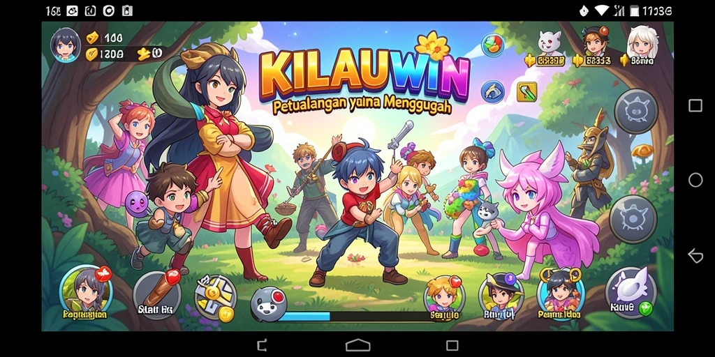 Screenshot KILAUWIN menampilkan gameplay Anime yang dinamis dan penuh warna.