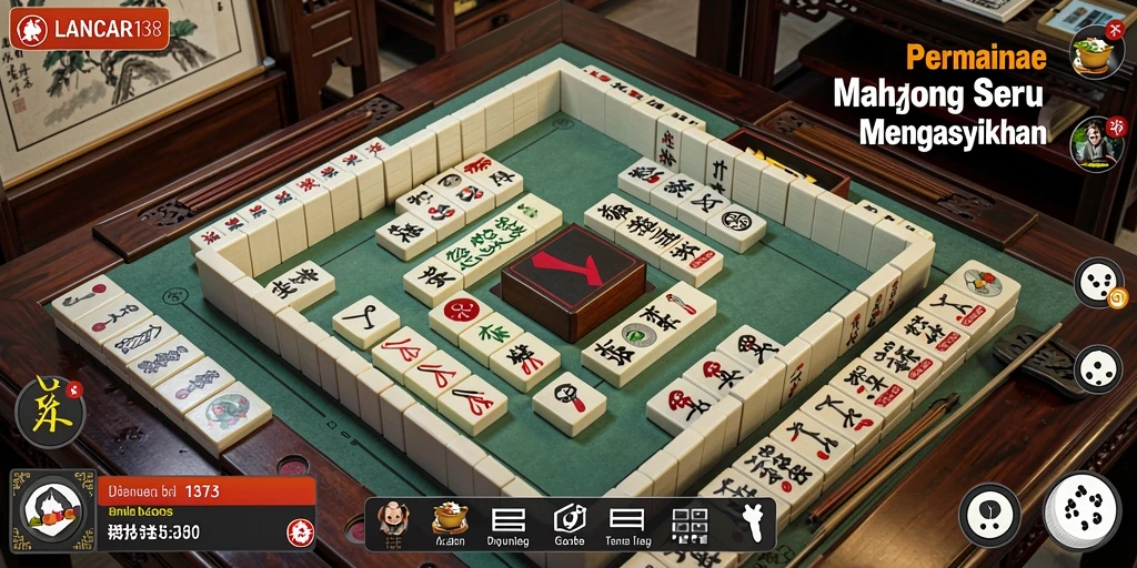 Tampilan gameplay LANCAR138 dengan grafis Mahjong yang menarik.