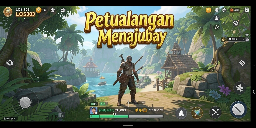 Screenshot menampilkan gameplay eksplorasi dunia terbuka di LOS303.