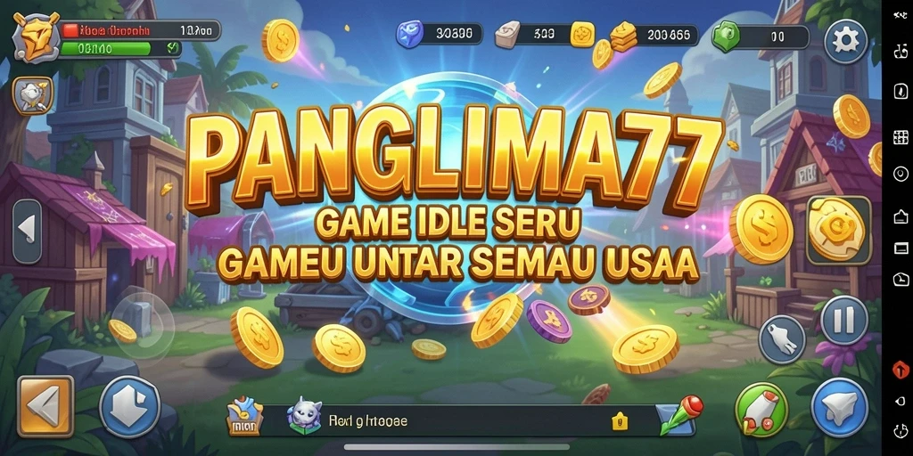 Tangkapan layar gameplay PANGLIMA77 menampilkan aksi pertempuran karakter dalam mode Idle.