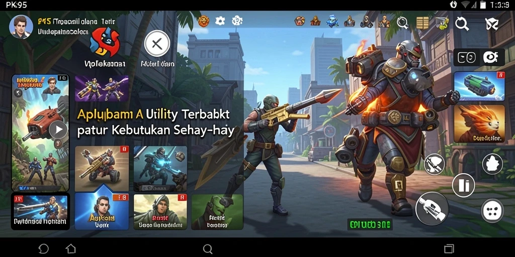 Tampilan antarmuka aplikasi PK95 yang sederhana dan intuitif.