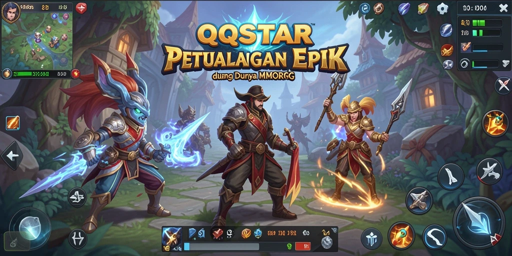 Tampilan gameplay <strong>QQSTAR</strong> yang menakjubkan dan menantang dalam dunia MMORPG.