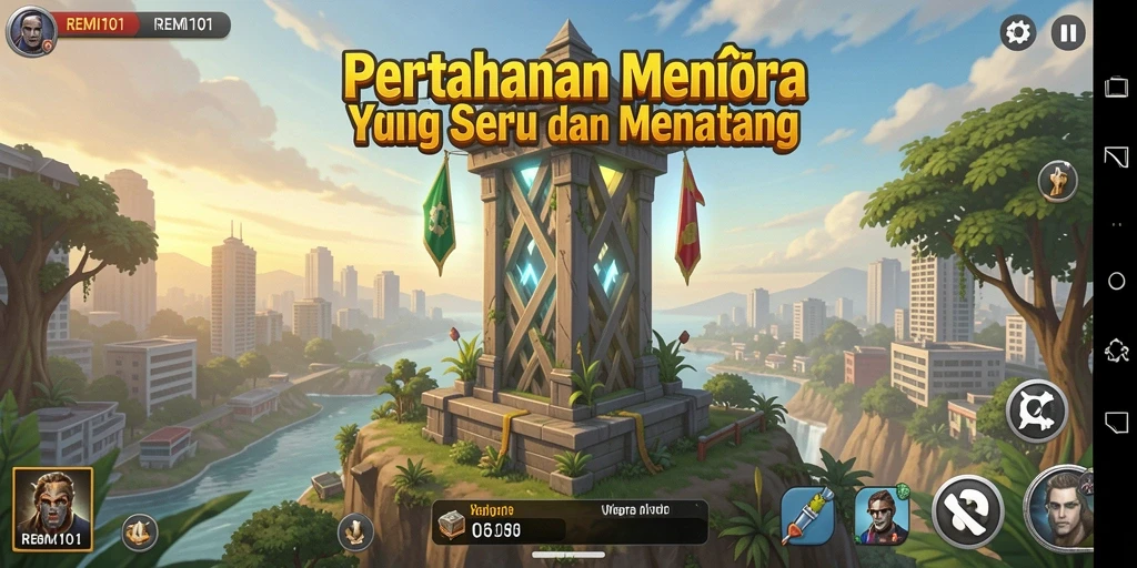 Tampilkan menara strategis dalam pertempuran seru di REMI101.