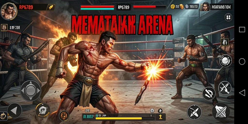 Screenshot RP6789 menampilkan aksi pertarungan yang mendebarkan dengan karakter yang kuat.