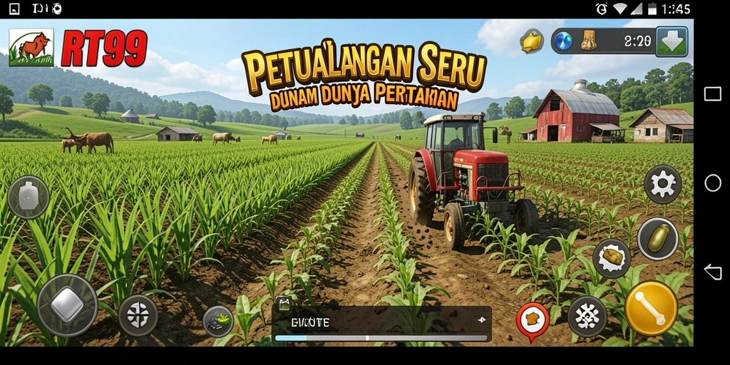 Tampilan gameplay menarik dari RT99 dengan aktivitas pertanian.