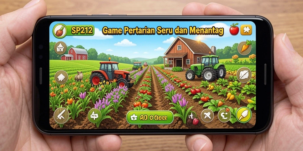 Gameplay seru SP212 dengan berbagai aktivitas bertani.