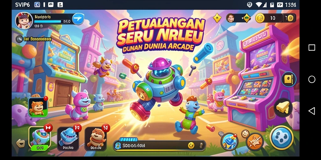 Screenshot gameplay SVIP6 menunjukkan karakter sedang beraksi di level menantang.