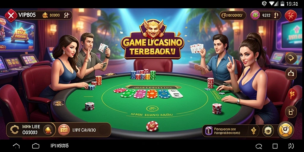 Tampilan gameplay Live Casino yang mendebarkan di VIP805.