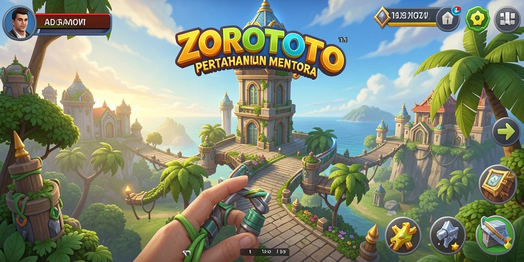 Tangkapan layar ZOROTOTO menampilkan aksi seru dalam gameplay Tower Defense.